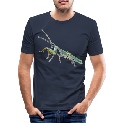 Männer Slim Fit T-Shirt Sphodromantis lineola male - Navy