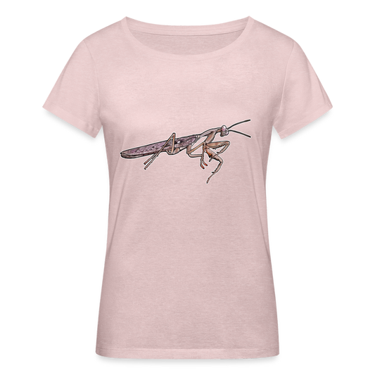 Frauen Stanley & Stella Bio-T-Shirt Rhombodera kirbyi male - Rosa-Creme meliert
