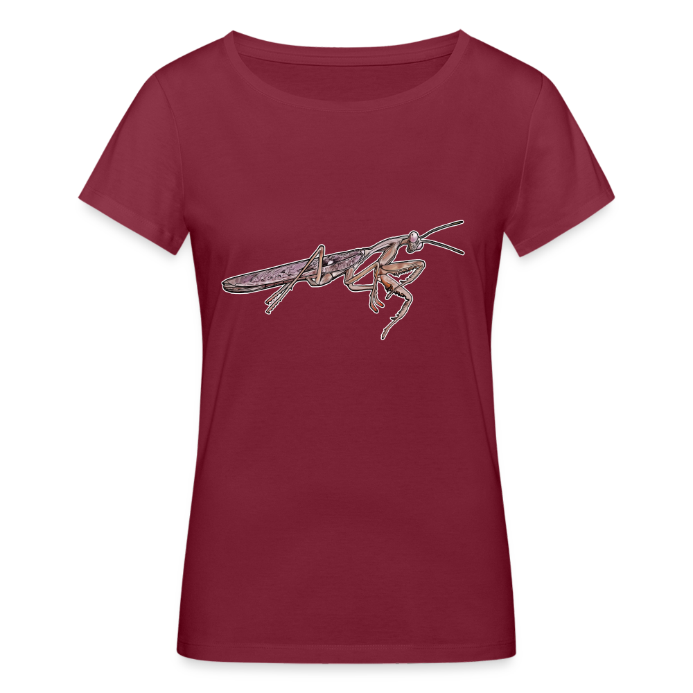 Frauen Stanley & Stella Bio-T-Shirt Rhombodera kirbyi male - Burgunderrot