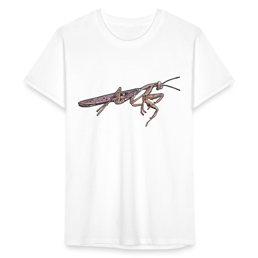 Männer Fruit of the Loom T-Shirt Rhombodera kirbyi male - weiß