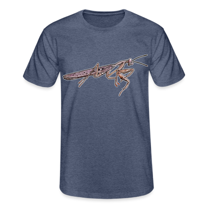 Männer Fruit of the Loom T-Shirt Rhombodera kirbyi male - Navy meliert