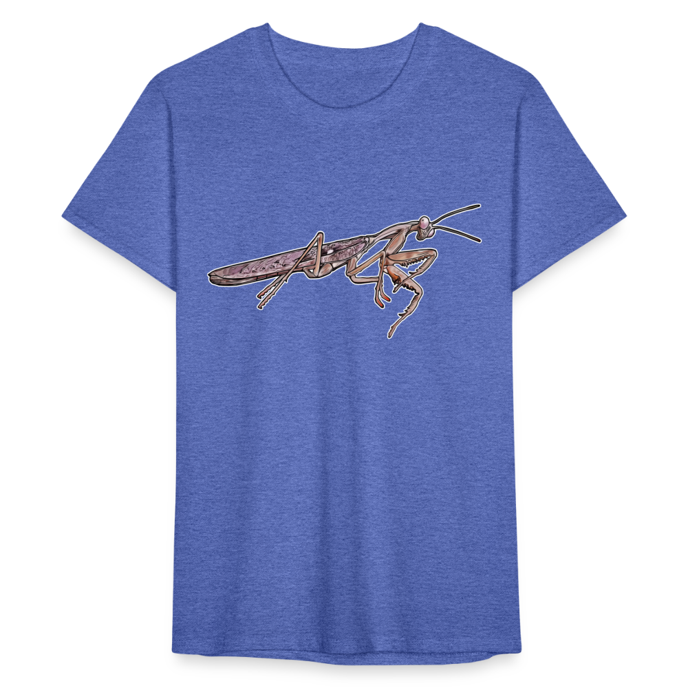 Männer Fruit of the Loom T-Shirt Rhombodera kirbyi male - Blau meliert