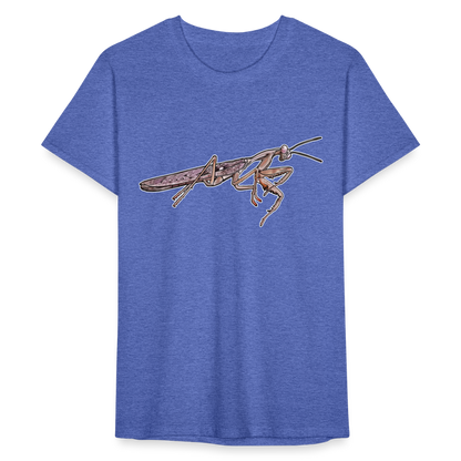 Männer Fruit of the Loom T-Shirt Rhombodera kirbyi male - Blau meliert