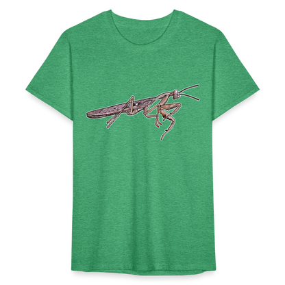 Männer Fruit of the Loom T-Shirt Rhombodera kirbyi male - Grün meliert