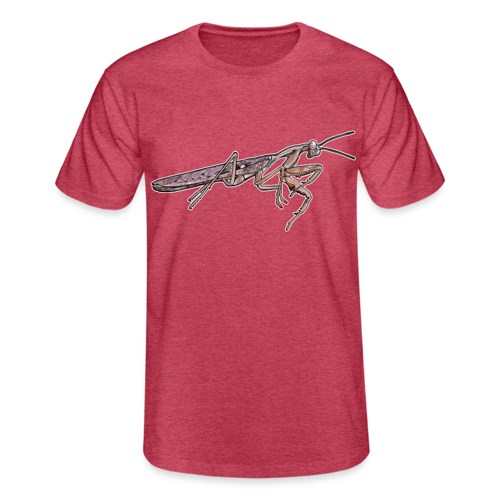 Männer Fruit of the Loom T-Shirt Rhombodera kirbyi male - Rot meliert