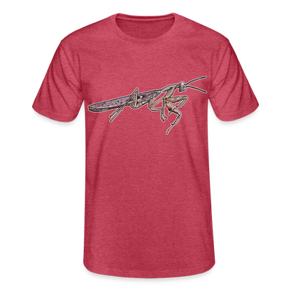 Männer Fruit of the Loom T-Shirt Rhombodera kirbyi male - Rot meliert