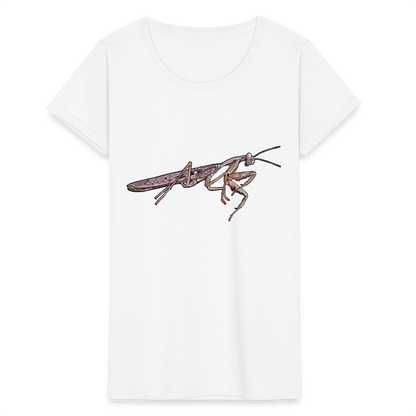 Frauen Fruit of the Loom T-Shirt Rhombodera kirbyi male - weiß