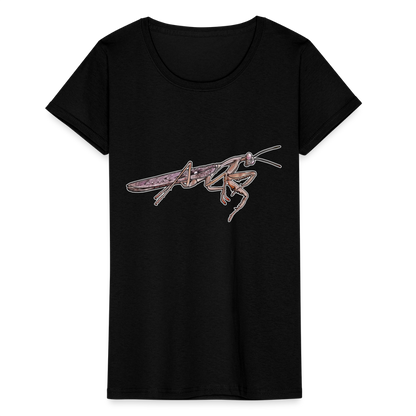 Frauen Fruit of the Loom T-Shirt Rhombodera kirbyi male - Schwarz