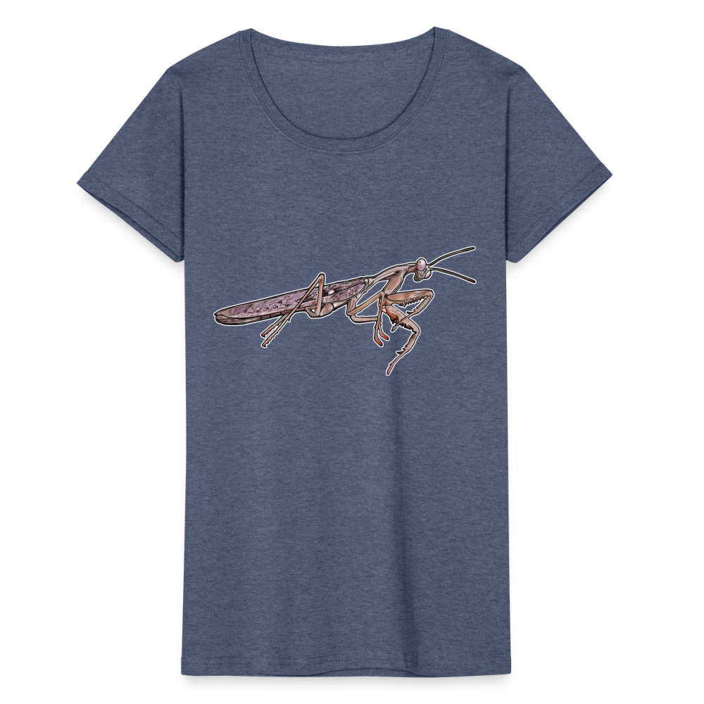 Frauen Fruit of the Loom T-Shirt Rhombodera kirbyi male - Navy meliert