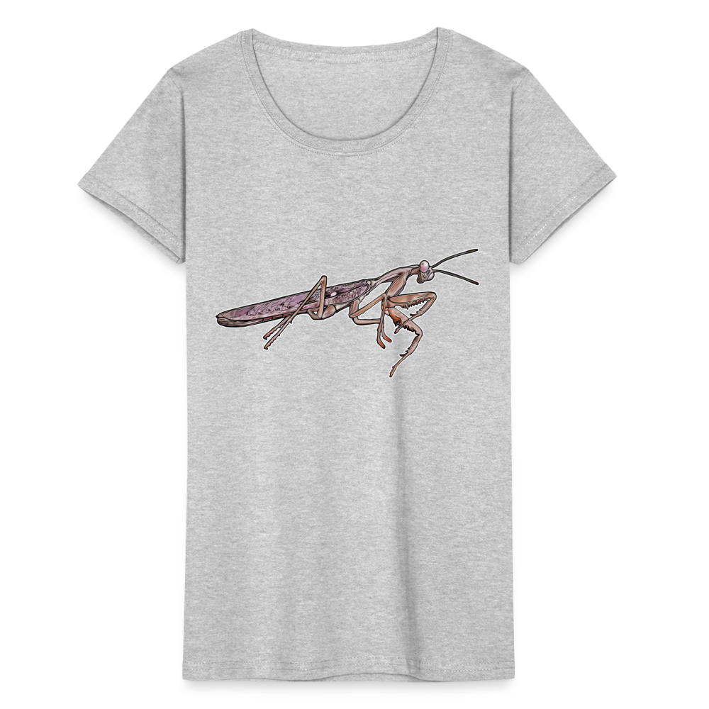 Frauen Fruit of the Loom T-Shirt Rhombodera kirbyi male - Grau meliert