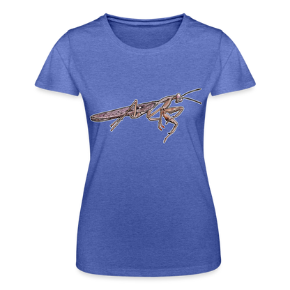 Frauen Fruit of the Loom T-Shirt Rhombodera kirbyi male - Blau meliert