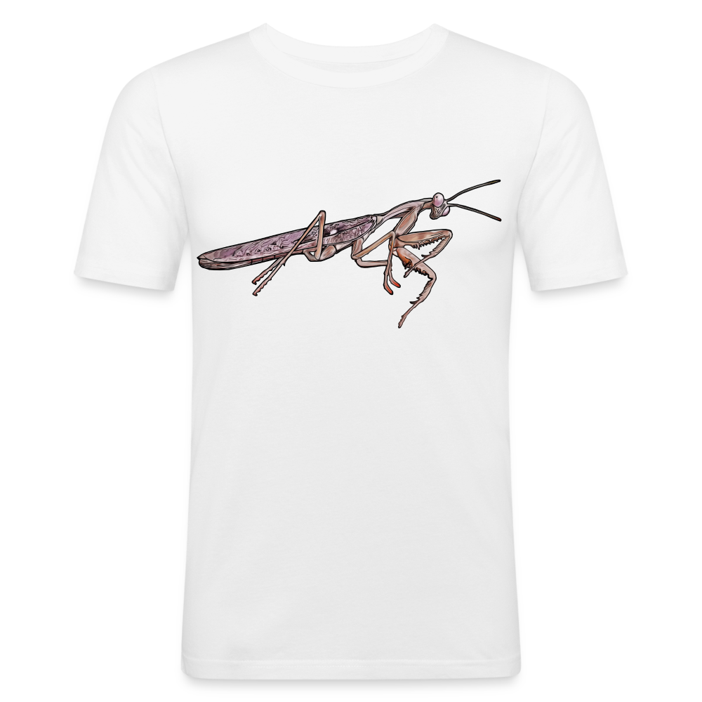 Männer Slim Fit T-Shirt Rhombodera kirbyi male - weiß