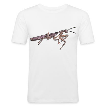 Männer Slim Fit T-Shirt Rhombodera kirbyi male - weiß