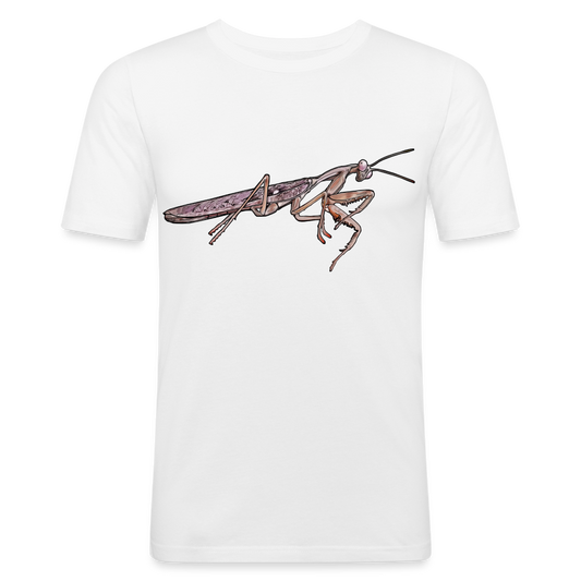 Männer Slim Fit T-Shirt Rhombodera kirbyi male - weiß