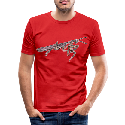 Männer Slim Fit T-Shirt Rhombodera kirbyi male - Rot