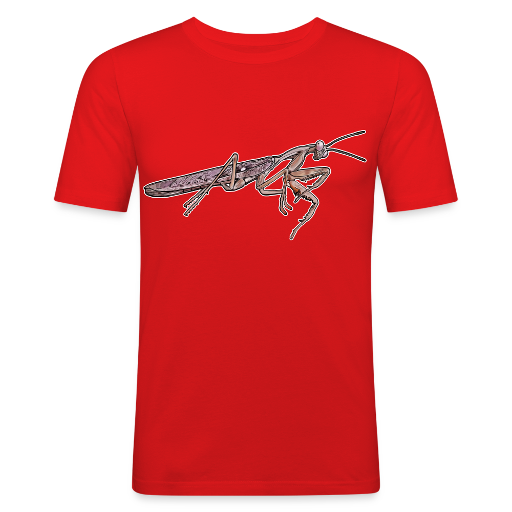 Männer Slim Fit T-Shirt Rhombodera kirbyi male - Rot