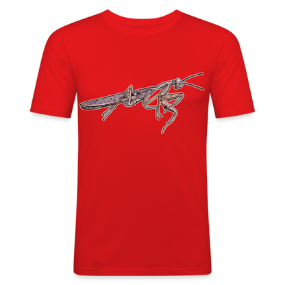 Männer Slim Fit T-Shirt Rhombodera kirbyi male - Rot