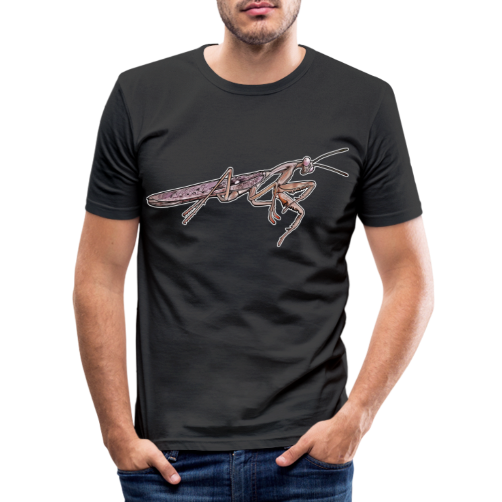 Männer Slim Fit T-Shirt Rhombodera kirbyi male - Schwarz