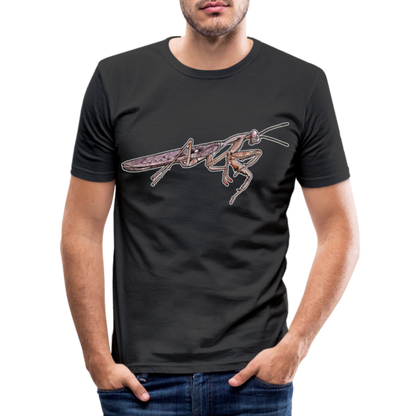 Männer Slim Fit T-Shirt Rhombodera kirbyi male - Schwarz