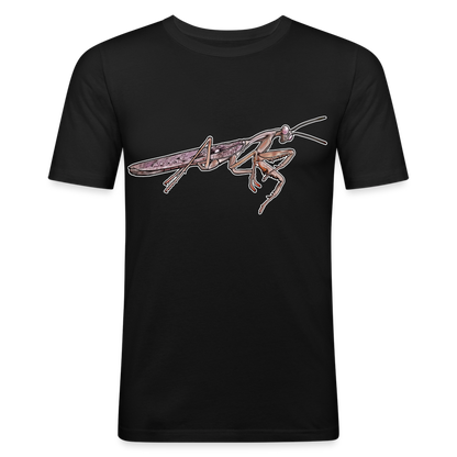 Männer Slim Fit T-Shirt Rhombodera kirbyi male - Schwarz