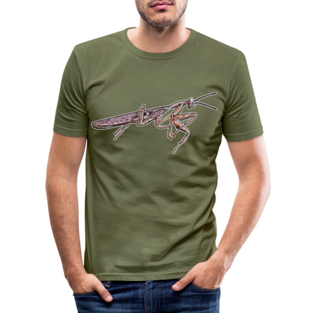 Männer Slim Fit T-Shirt Rhombodera kirbyi male - khaki Grün