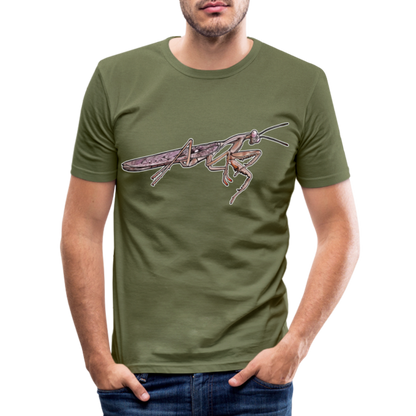 Männer Slim Fit T-Shirt Rhombodera kirbyi male - khaki Grün