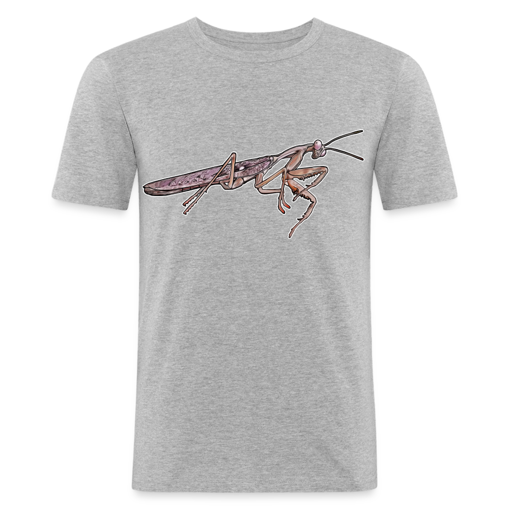 Männer Slim Fit T-Shirt Rhombodera kirbyi male - Grau meliert