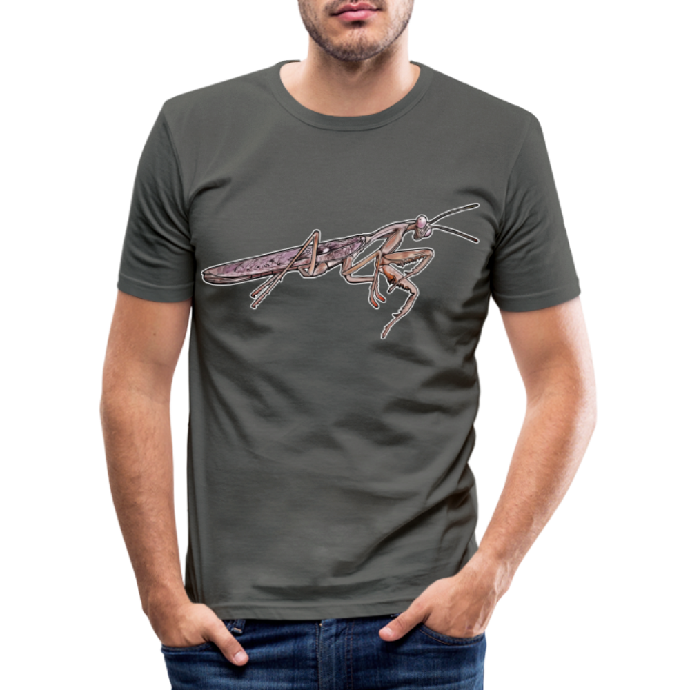Männer Slim Fit T-Shirt Rhombodera kirbyi male - Graphite