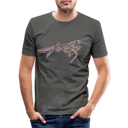 Männer Slim Fit T-Shirt Rhombodera kirbyi male - Graphite