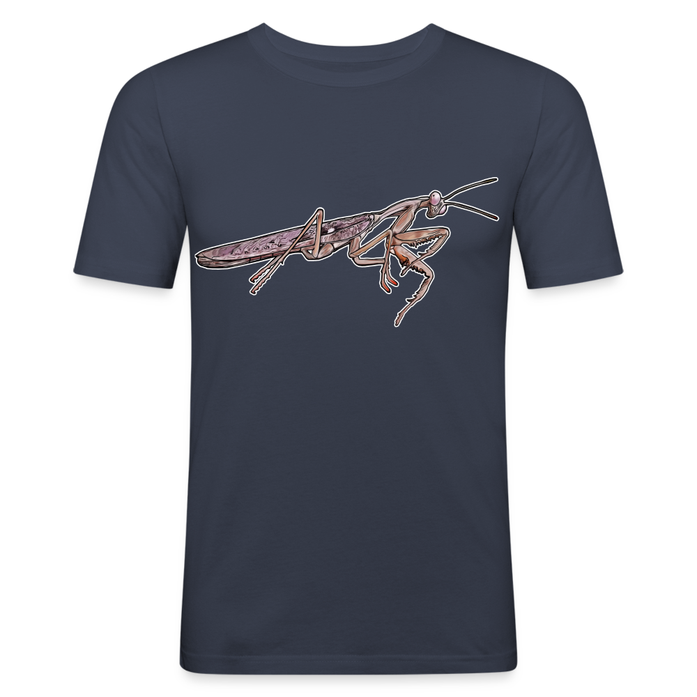 Männer Slim Fit T-Shirt Rhombodera kirbyi male - Navy