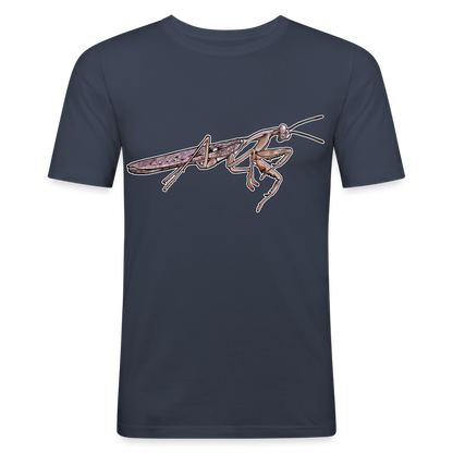 Männer Slim Fit T-Shirt Rhombodera kirbyi male - Navy