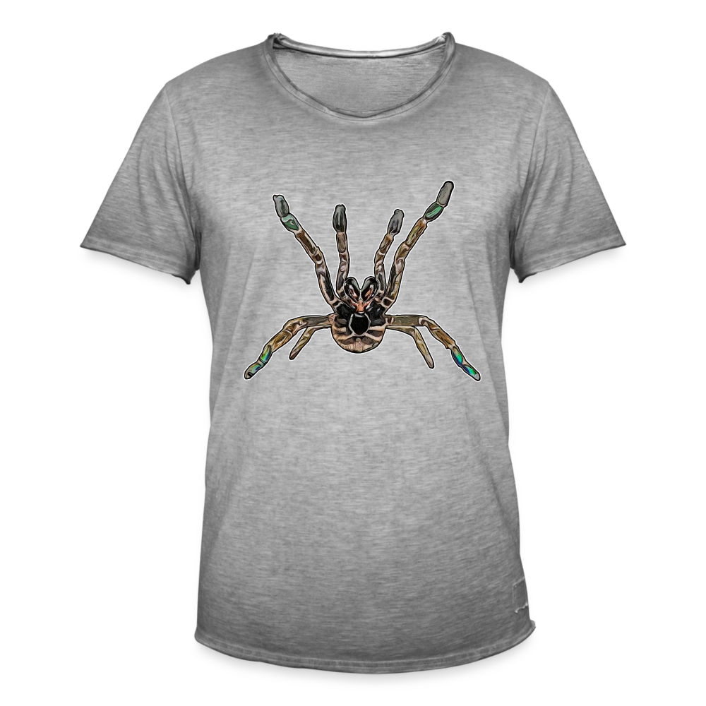 Männer Vintage T-Shirt Pterinochilus murinus tcf - Vintage Grau