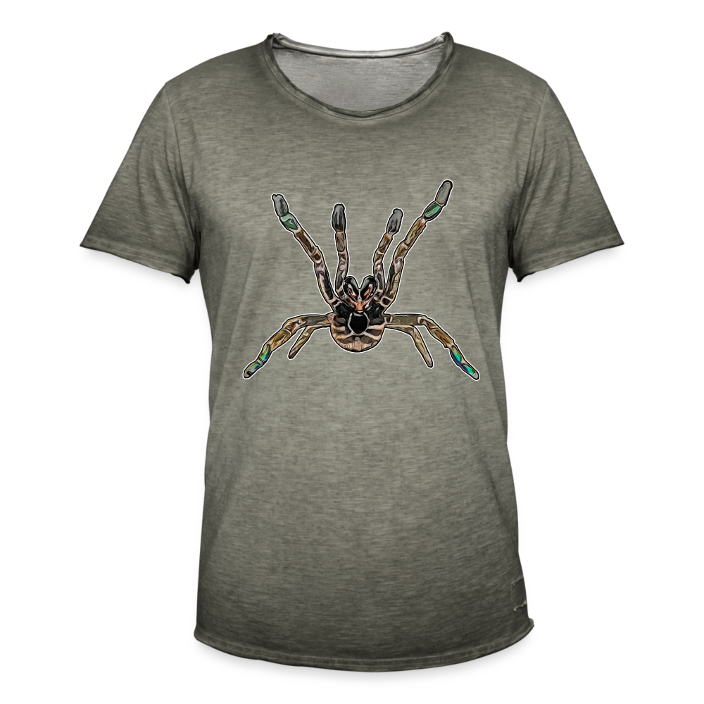 Männer Vintage T-Shirt Pterinochilus murinus tcf - Vintage Khaki