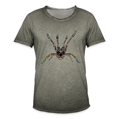 Männer Vintage T-Shirt Pterinochilus murinus tcf - Vintage Khaki