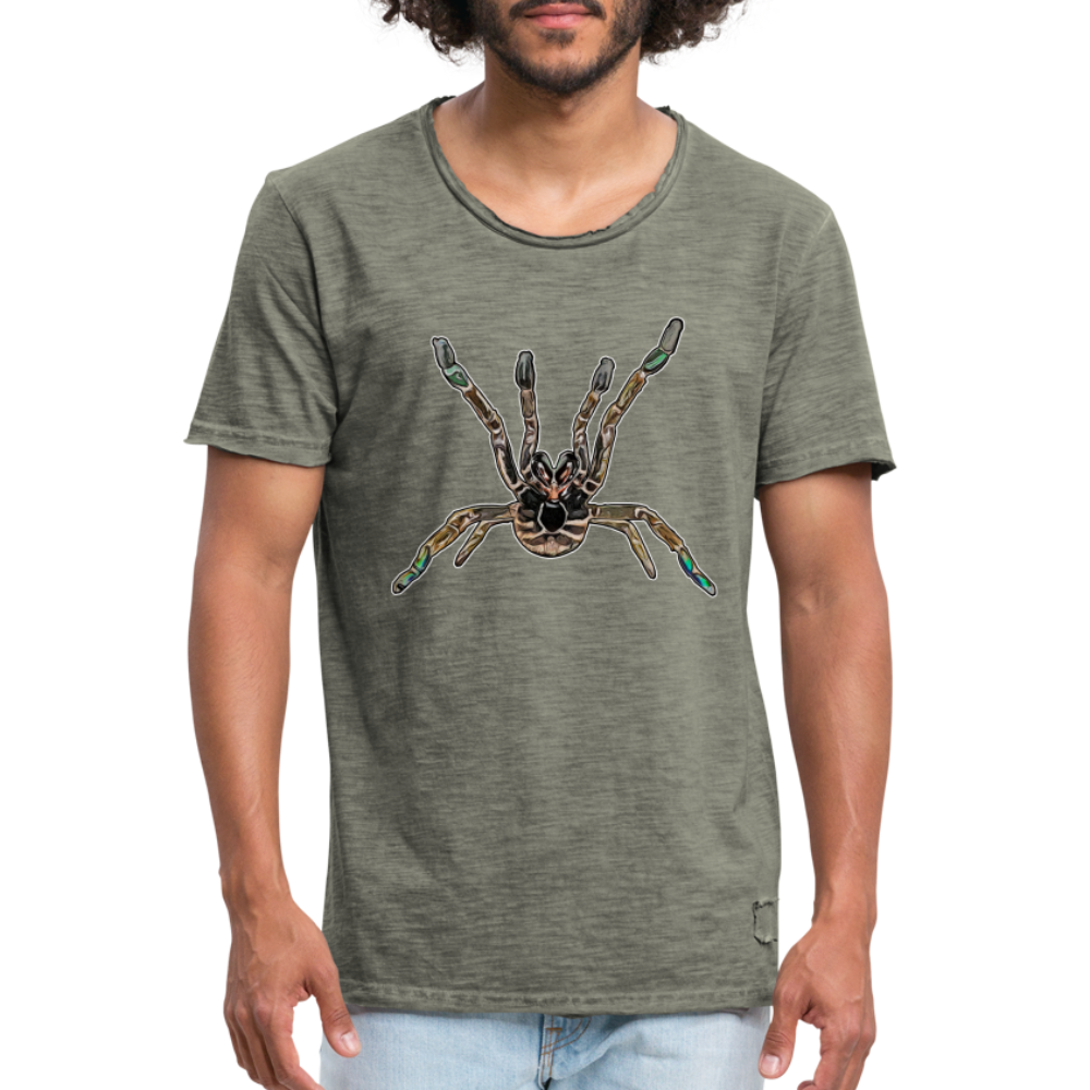 Männer Vintage T-Shirt Pterinochilus murinus tcf - Vintage Khaki