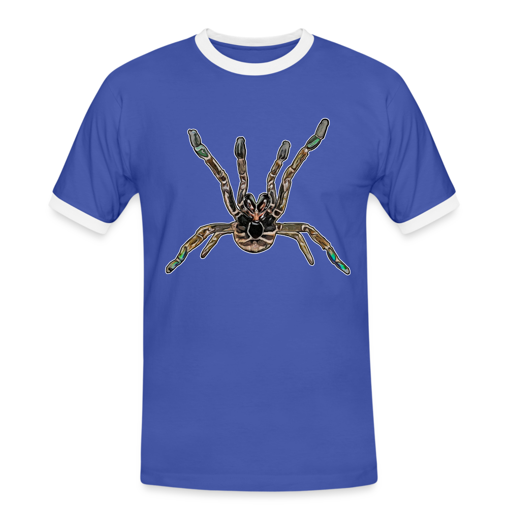Männer Kontrast-T-Shirt Pterinochilus murinus tcf - Blau/Weiß