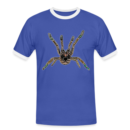Männer Kontrast-T-Shirt Pterinochilus murinus tcf - Blau/Weiß