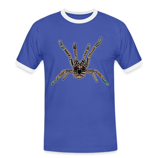 Männer Kontrast-T-Shirt Pterinochilus murinus tcf - Blau/Weiß