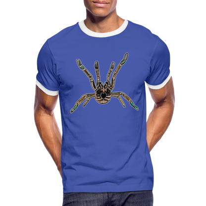 Männer Kontrast-T-Shirt Pterinochilus murinus tcf - Blau/Weiß