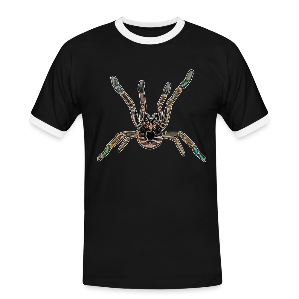 Männer Kontrast-T-Shirt Pterinochilus murinus tcf - Schwarz/Weiß