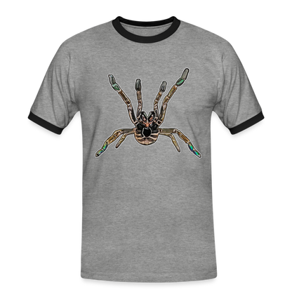 Männer Kontrast-T-Shirt Pterinochilus murinus tcf - Grau meliert/Schwarz