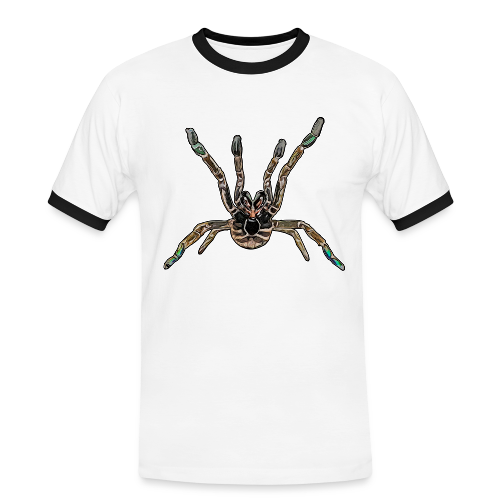 Männer Kontrast-T-Shirt Pterinochilus murinus tcf - Weiß/Schwarz