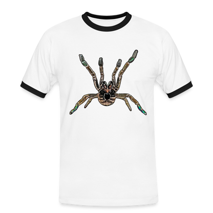 Männer Kontrast-T-Shirt Pterinochilus murinus tcf - Weiß/Schwarz