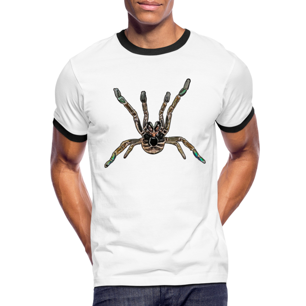 Männer Kontrast-T-Shirt Pterinochilus murinus tcf - Weiß/Schwarz