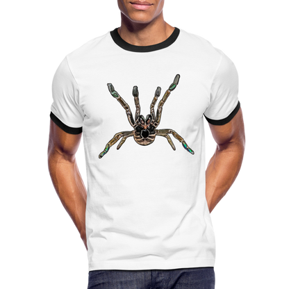 Männer Kontrast-T-Shirt Pterinochilus murinus tcf - Weiß/Schwarz
