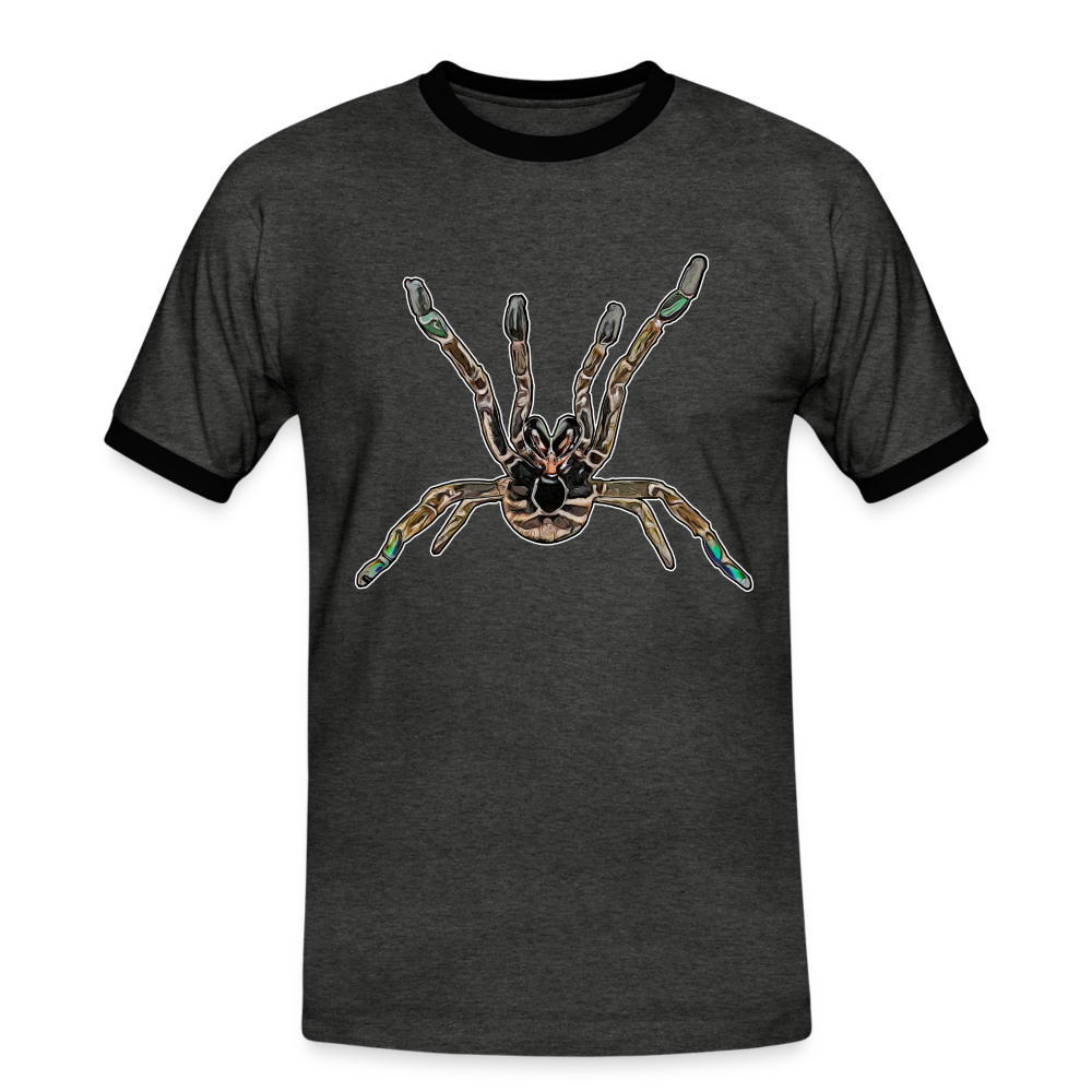 Männer Kontrast-T-Shirt Pterinochilus murinus tcf - Anthrazit/Schwarz