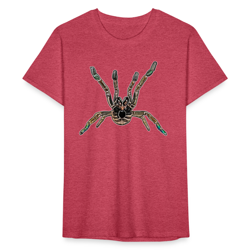 Männer Fruit of the Loom T-Shirt Pterinochilus murinus tcf - Rot meliert