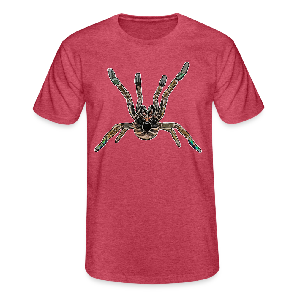 Männer Fruit of the Loom T-Shirt Pterinochilus murinus tcf - Rot meliert