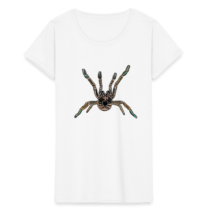 Frauen Fruit of the Loom T-Shirt Pterinochilus murinus tcf - weiß