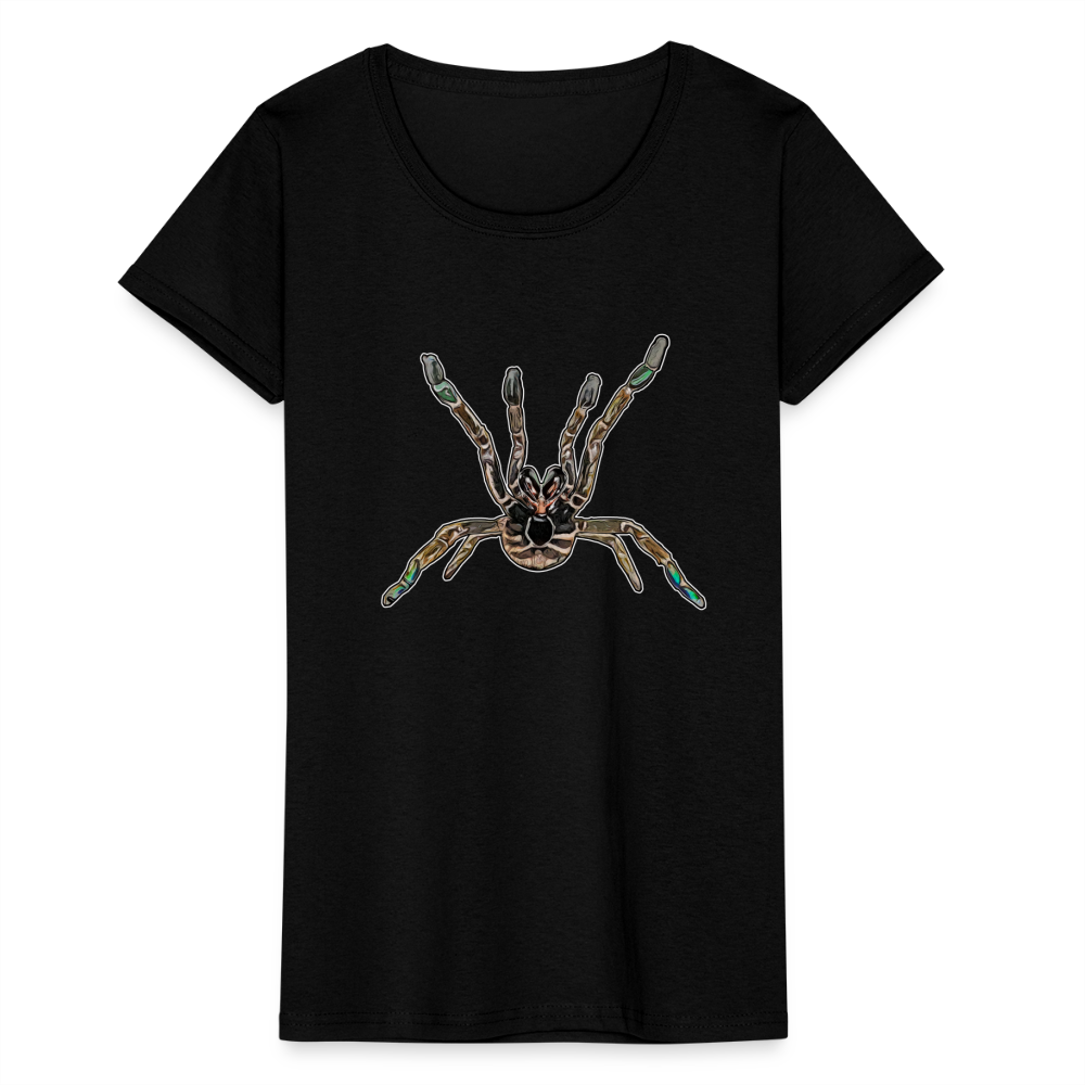 Frauen Fruit of the Loom T-Shirt Pterinochilus murinus tcf - Schwarz